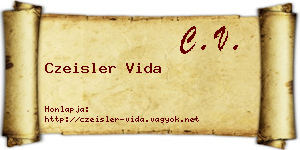 Czeisler Vida névjegykártya